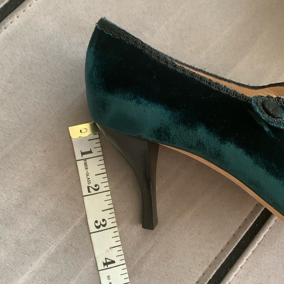 🍃 Ballin Dark Forest Velvet Heels size 40- NIB - Picture 14 of 17